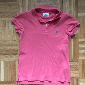 Coral Lacoste polo new without tags